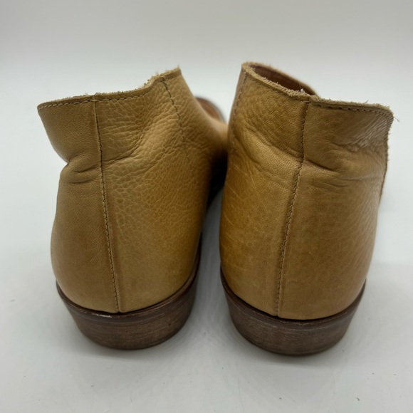 Free People Mont Blanc D'Orsay Sandal Women Size 37.5 US 7 Tan Leather Flat - Picture 4 of 9